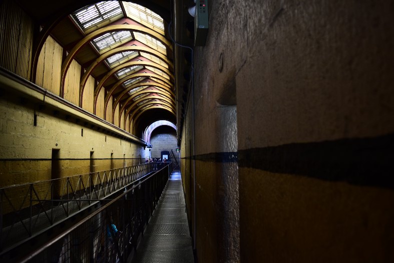 inside of the of the victorian era old melbourne gaol