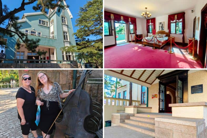 a collage of different pictures of a house