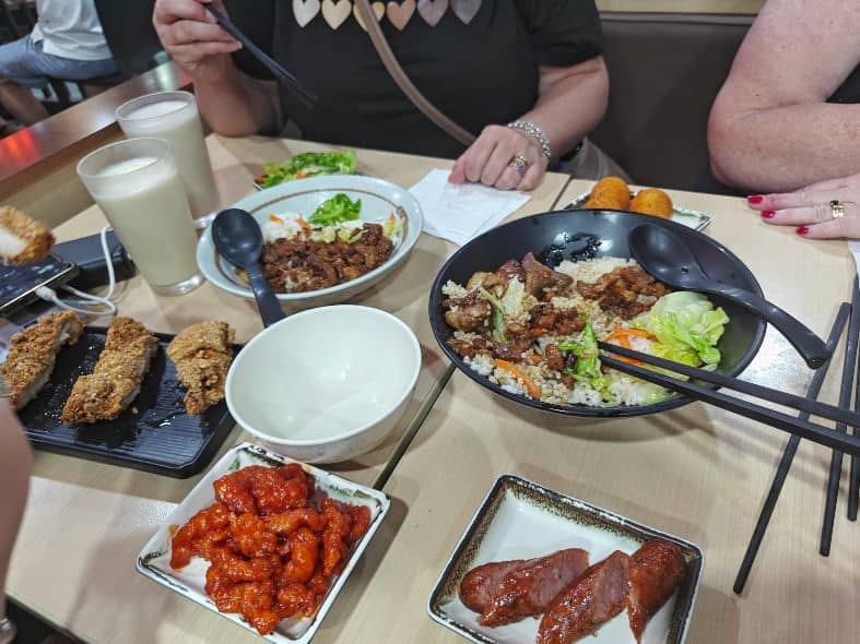eating dinner in Qingdao china