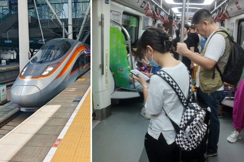 metro and fast trains in China