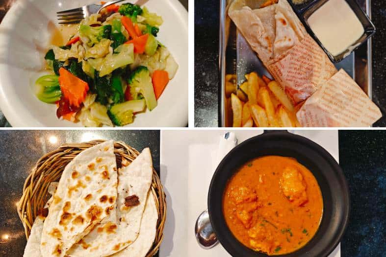 3 different foods we had at the Wmarket