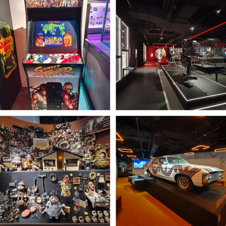 different images from the Acme museum in melbourne