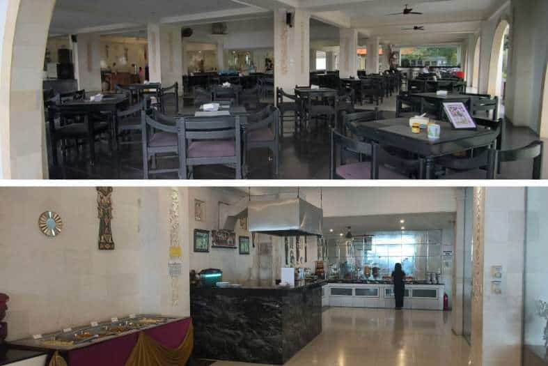 The breakfast area